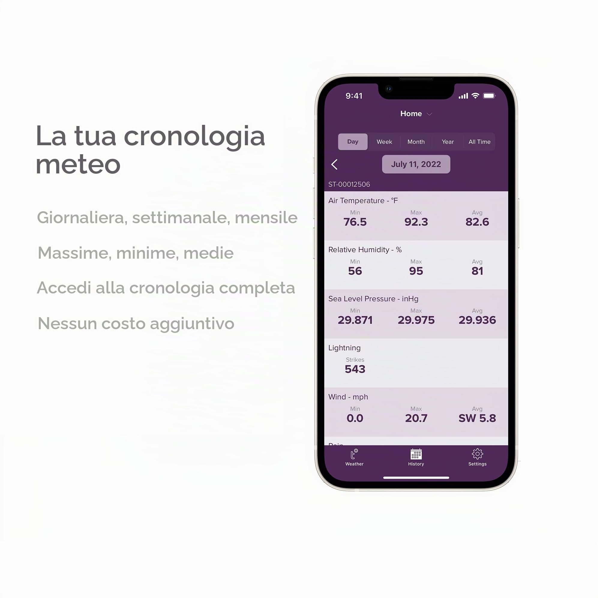 Tempest Weather System con misuratore del vento integrato, pluviometro e previsioni meteo accurate, wireless, app e Alexa abilitati