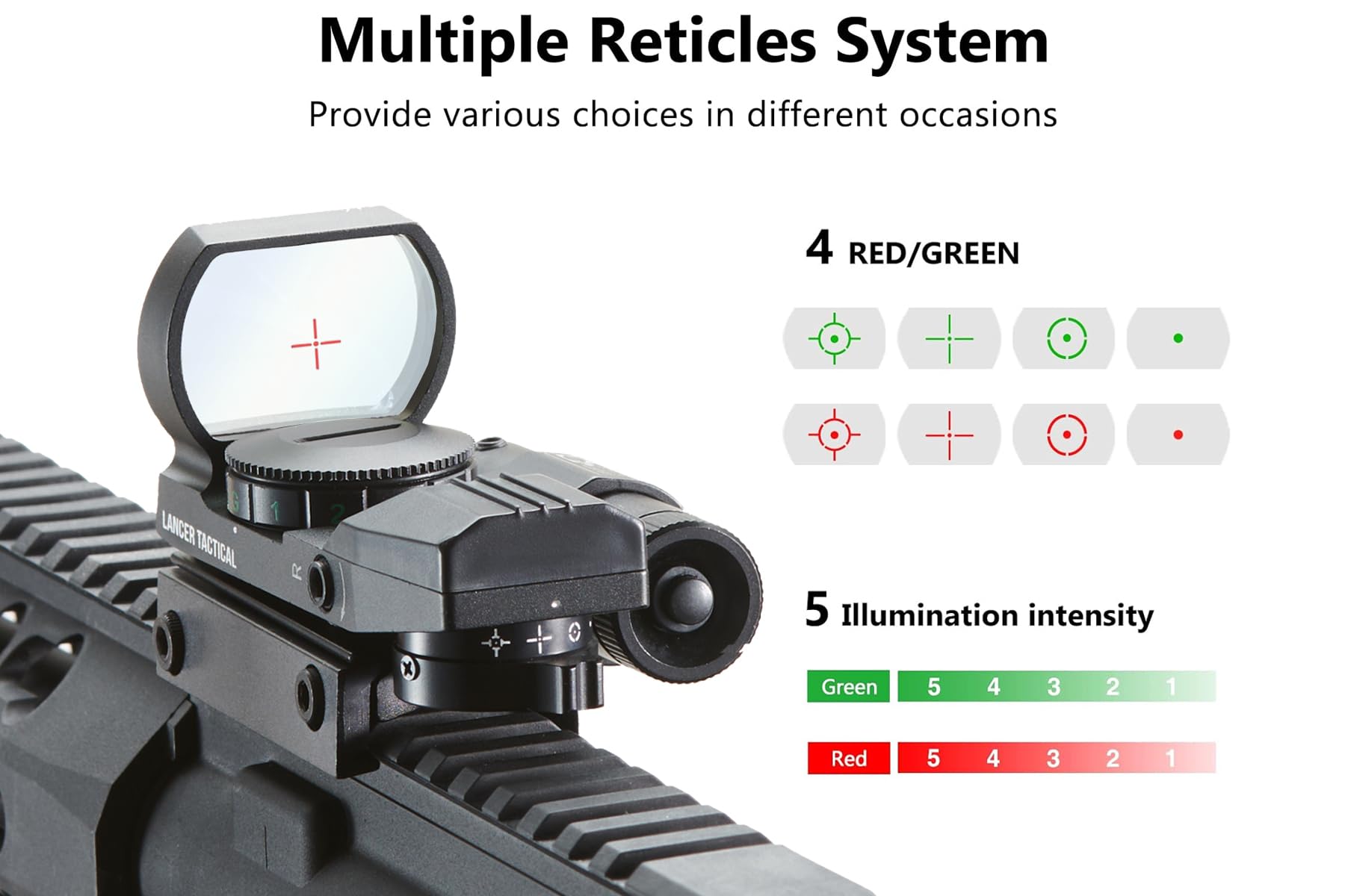 Amazon.com: Lancer Tactical: Red/Green Dot Sights