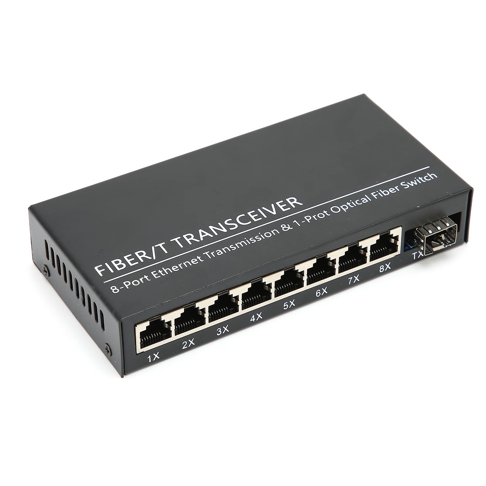 Convertisseur Ethernet 8 Ports Traission1 Port Ical Commutateur Fibre Optique 8 Ports Gigabit, Commutateur Gigabit 1 Fibre 8 Ports Ethernet Monomode Double Fibre Convertisseur