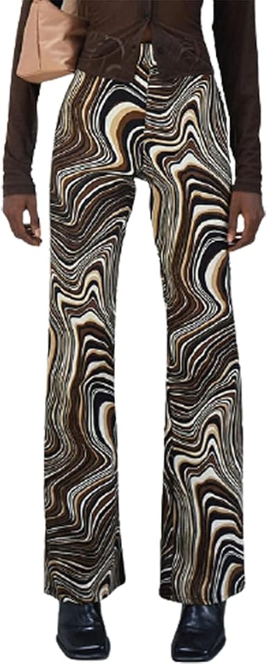 Y2K Pants for Women-Tiedye Printed High 