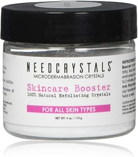 Microdermabrasion Crystals 4 oz. / 113 gr. DIY Facial Scrub. Natural Face Exfoliator for Dull or Dry Skin Improves Scars, Blackheads, Pore Size, Wrinkles, Blemishes & Skin Texture
