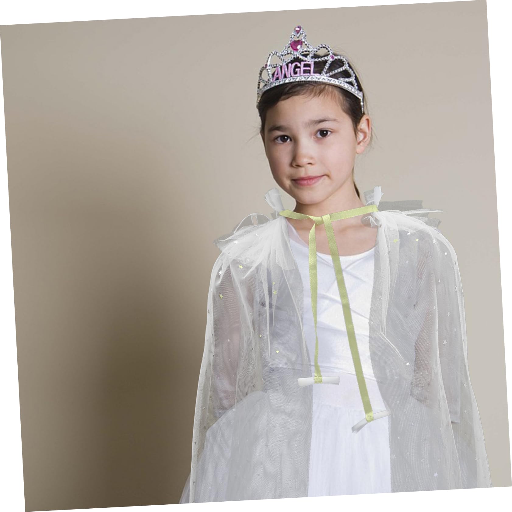 1pezzi Mantello Di Garza Per Bambina Bianco Mantello Da Festa Costume Da Mascherata Per Ragazzo Ragazza Facile Indossare e Pulire Per Feste Di Compleanno Ed Eventi Tema