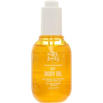 Sol Beauty Dry Body Oil Caramel Vanilla Brazil Nut Buriti Fruit Oil 45 ml