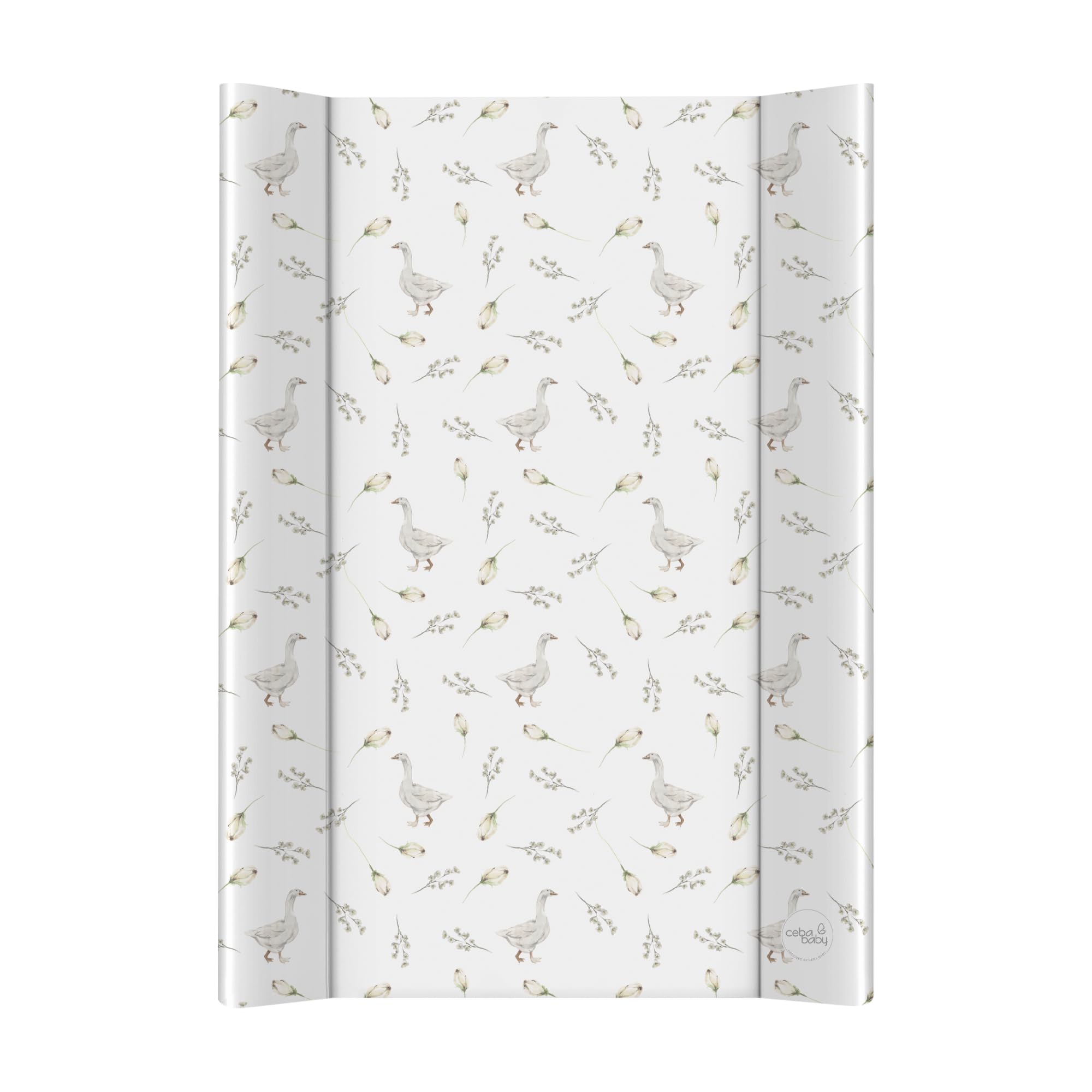 Ceba Baby® Cambiador Bebe para Cuna - Cambiador Rígido para Bebés - 70x50 cm - 2 Cuñas - Almohadilla Cambiadora Lavable para Niñas y Niños - Certificado Öko-Tex - oca - 70x50 cm