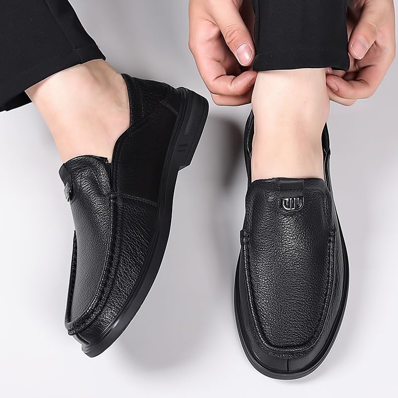 Mens Shoes, Walking Shoes Men's Comfortable Relaxed Fit Lightweight Breathable Leather Arch Support Cushioned Slip On Casual Loafers Dress Fashion Driving2