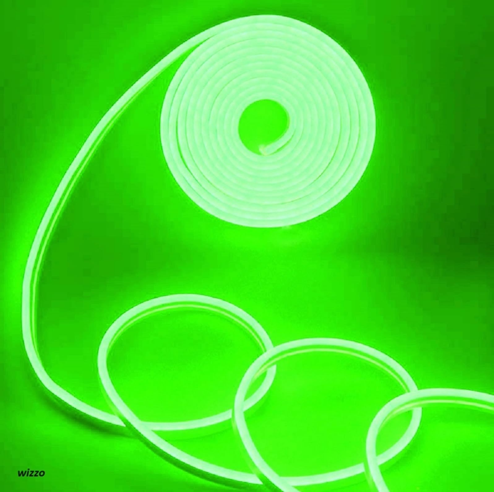 Wizzo (5 Meter) DC 12 Volt Cuttable LED Neon Flexible Rope Waterproof LED Light Strip Car Interior Decoration 50 Watt, Rope Light, Temple, Home Decoration Indoor & Outdoor (GREEN) (B0D9YDS2GT) Amazon Price History, Amazon Price Tracker