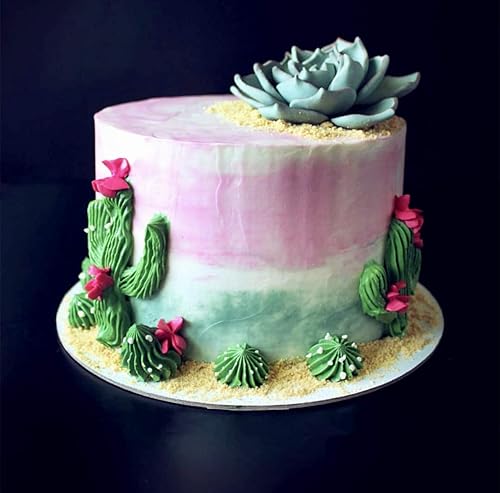 Miniatura 6 de LaVenty Molde de silicona para cactus, molde de fondant, hojas suculentas, caramelos, cactus, pasta de goma, para cupcakes, pasteles, resina de