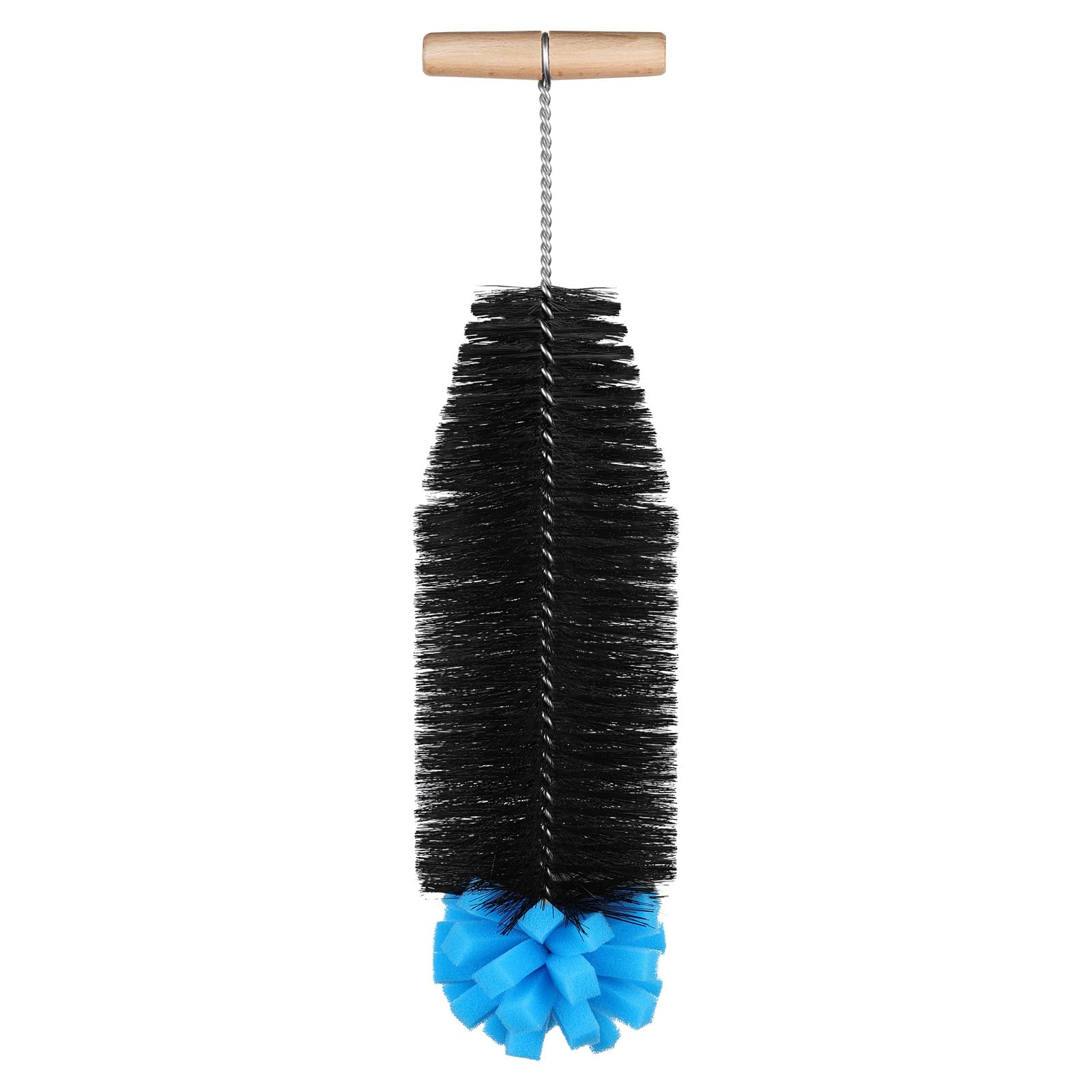 AOOTE flessenborstel,borstel voor glazen karaf,krasvrije flessenreiniger,Lange Waterflessen Reinigingsborstel voor Sodastream glazen fles,DUO plastic fles, sportfles - groen