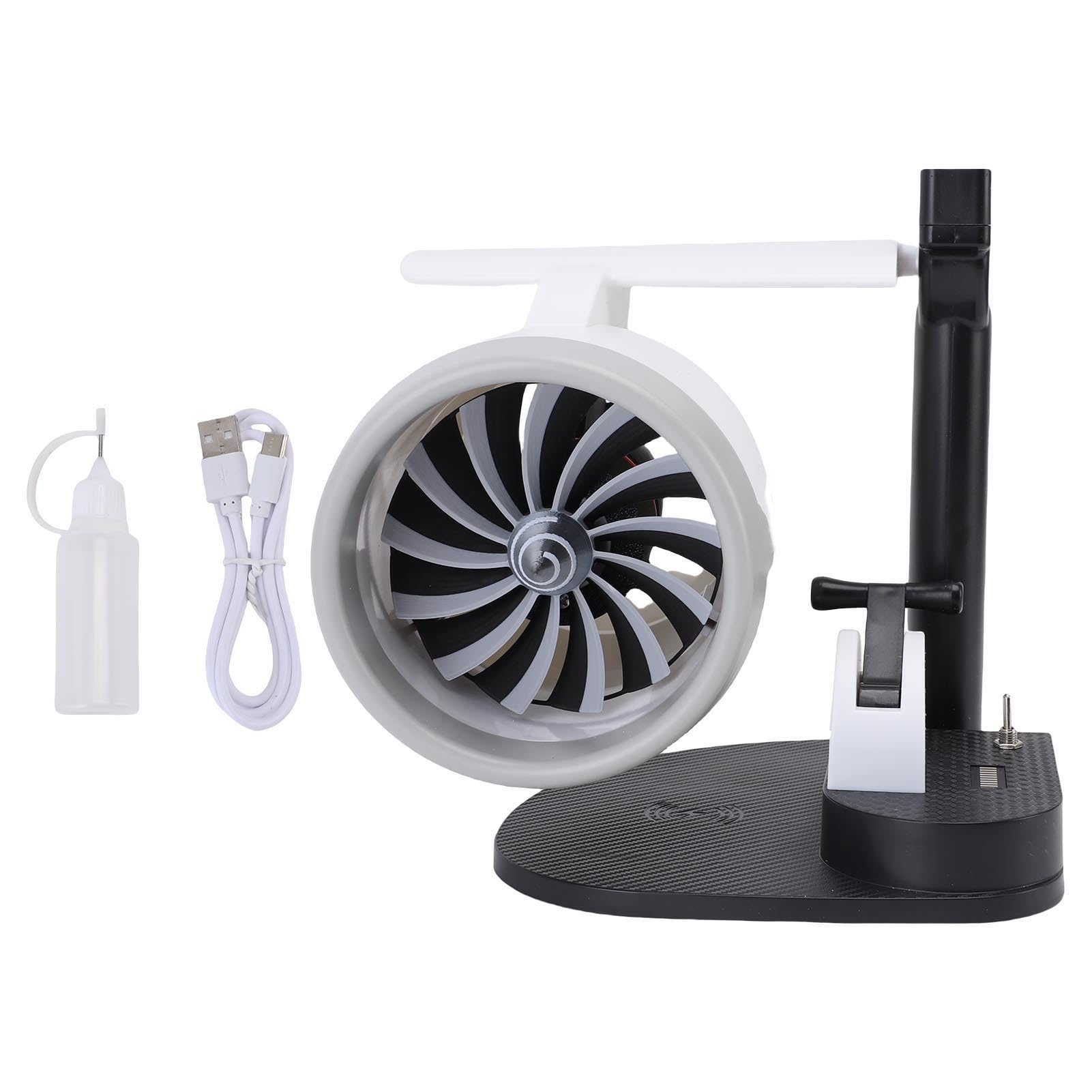 GOWENIC Ventilador de Escritorio Definitivo con Humidificador 3 en 1, Ventilador con Forma de Motor de Velocidad Ajustable de 4000 Rpm para Escritorio de Oficina, Ideal para Uso en el Hogar y la