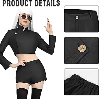 Satoru Gojo/Yuji Itadori Cosplay Costume, JJK Anime Cosplay Costume, Unisex Anime Uniform for Halloween, Carnival Party