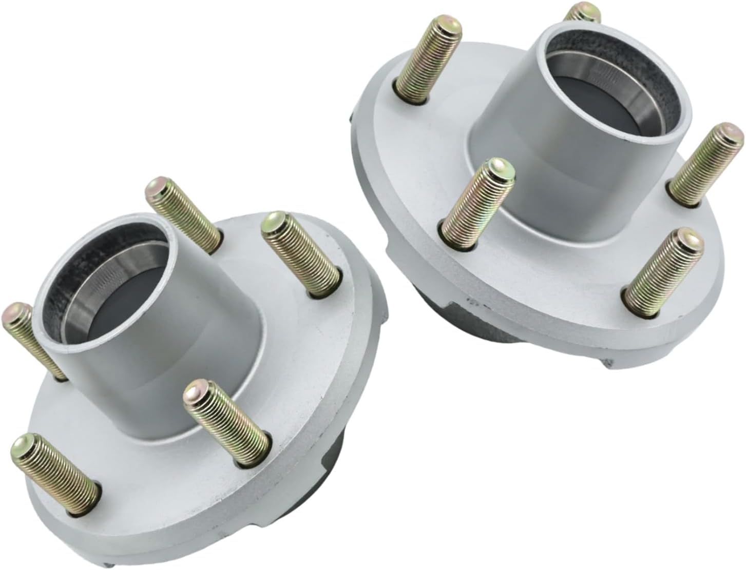 Nakkaa 5 Bolt 4.5 Galvanized Trailer Idler Hub Kit Compatible with 2000 LBS 1-1/16 in Trailer Straight Spindle with L44649 Bearing 5 x 4.5 Trailer Axle Kit Boat Trailer Hub Kit