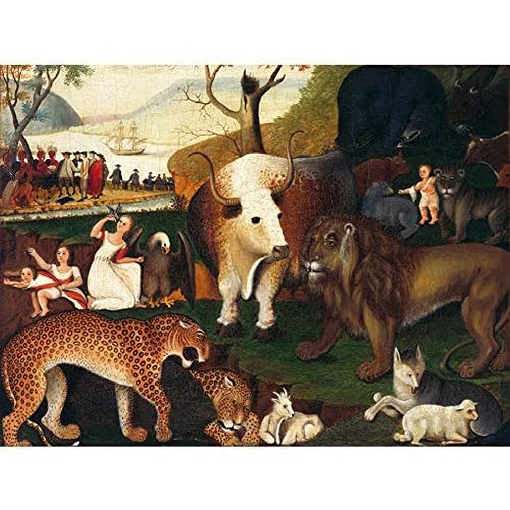 Edward Hicks Peaceable Kingdom Painting Unframed Wall Art Print Poster Home Decor Premium