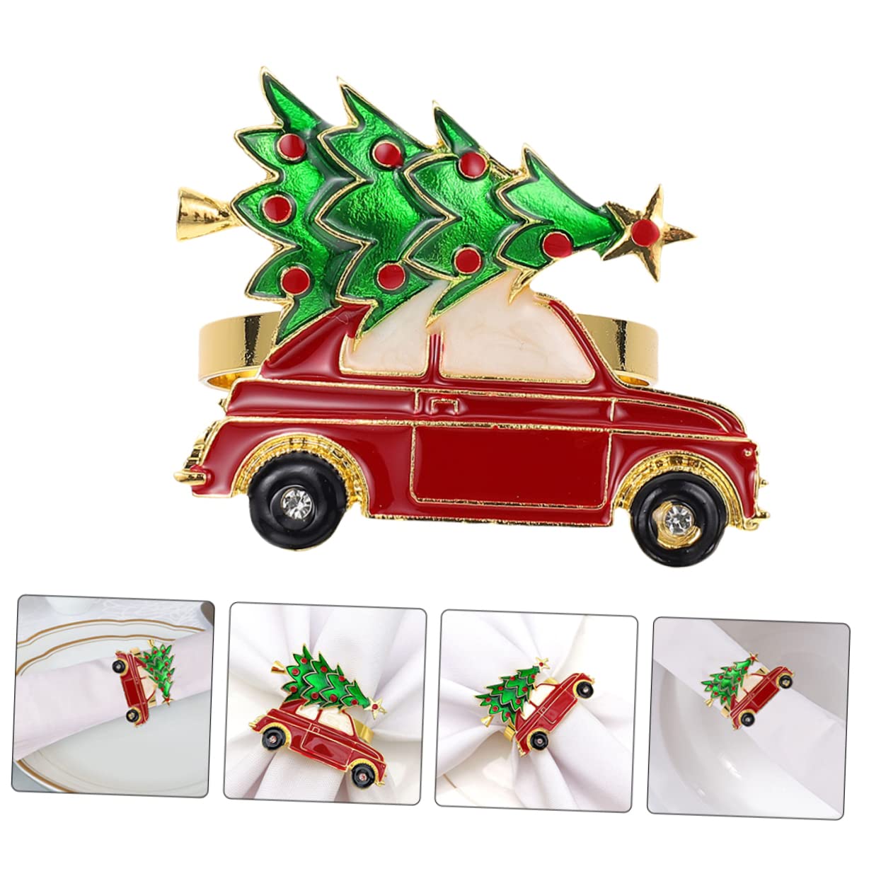 OUNONA 18stücke Weihnachtsserviettenringe Aus Metall Elegante Napkin Buckle Für Festliche Tischdekoration Bei Hochzeiten Partys Und Festen