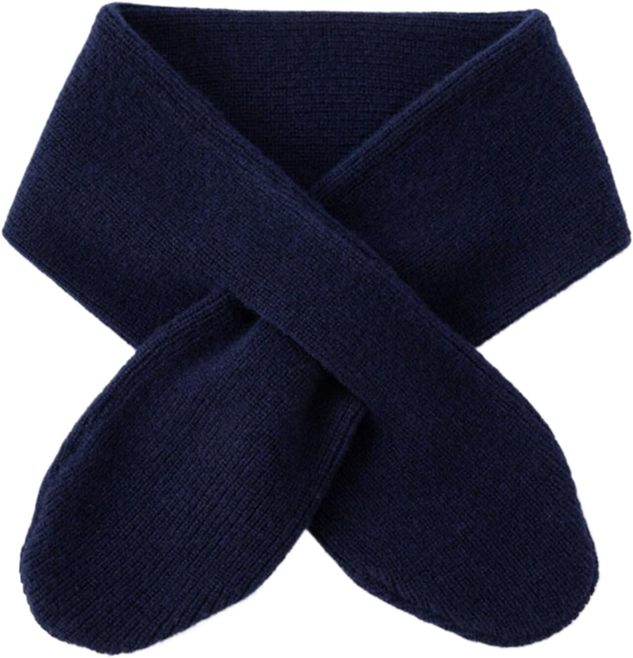 Women Knitted Cashmere Small Scarf Fall and Winter Short Cross Warm Neck Cover(red)