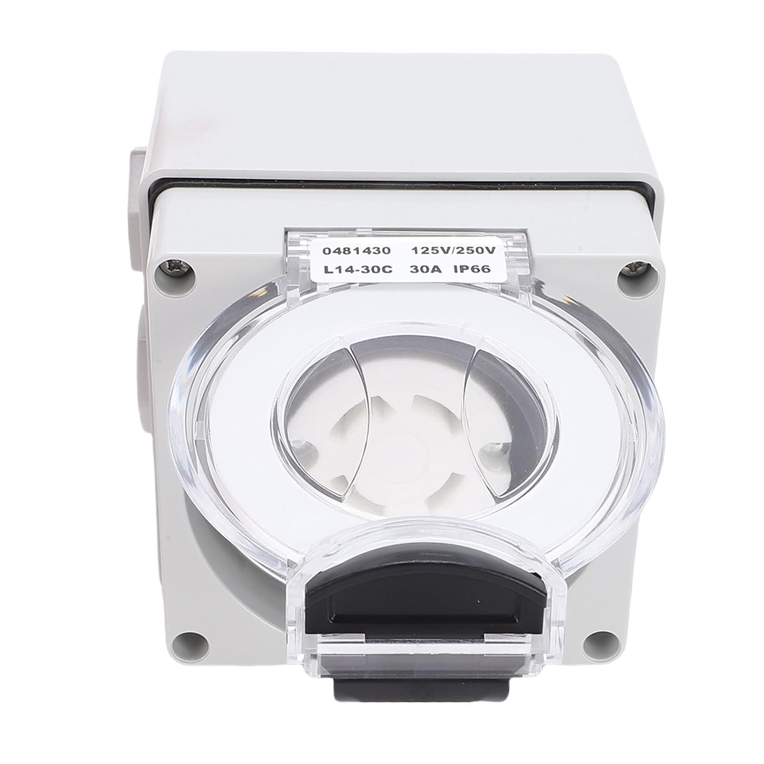 Jeanoko Generator Power Inlet Box 30 Amp PA66 IP66 Twist Lock Female Plug Box for Outdoor Use