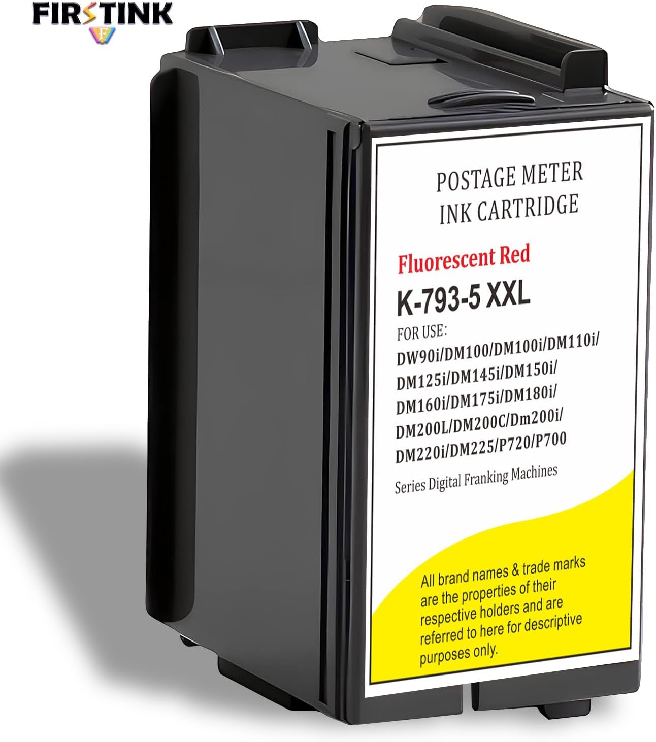 High Capacity 2 Pack SL-793-5 Red Ink Cartridge Postage 793-5 Red Fluorescent Ink Cartridge Replacement for PB P700 DM100 DM100i DM125i DM150i DM175i DM200L DM225 Postage Meter (40ML)