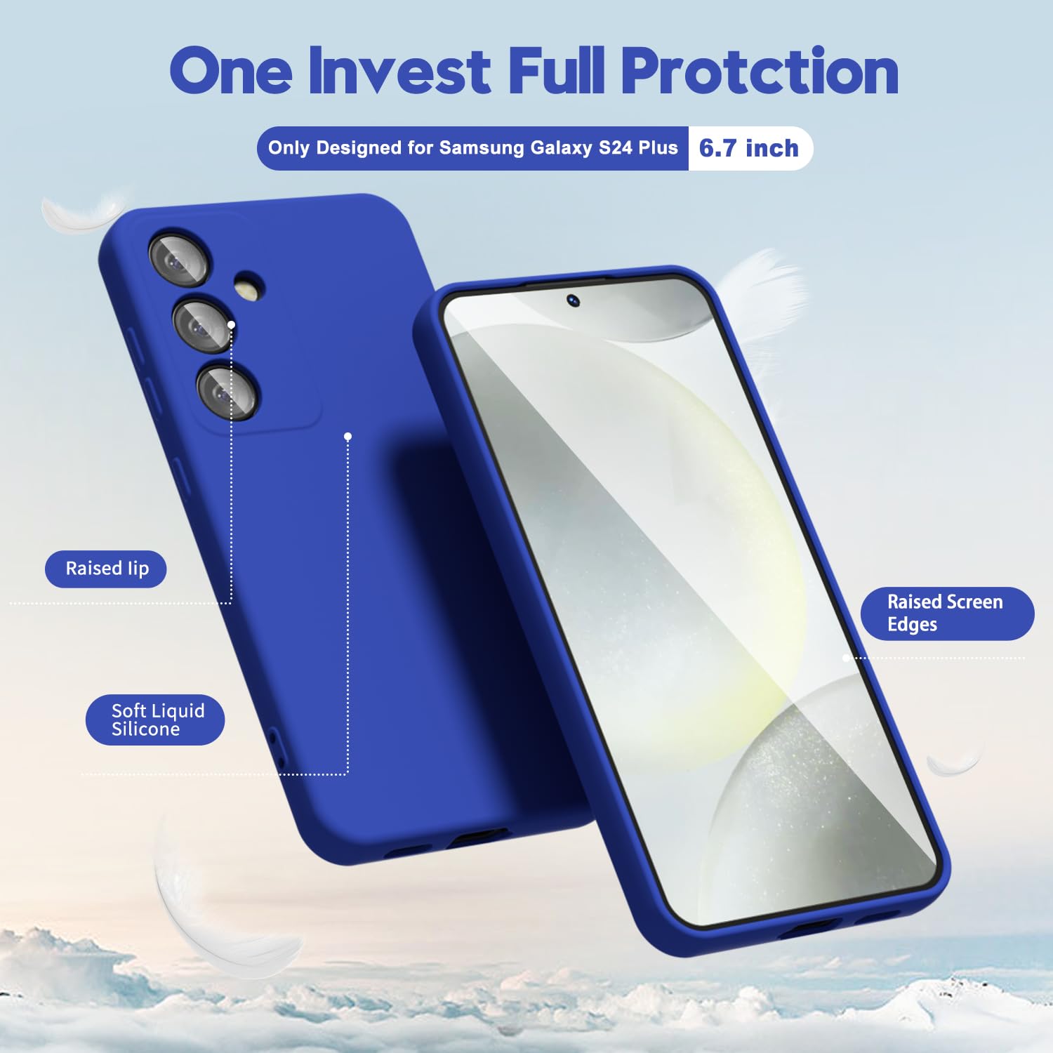 oakxco for Samsung Galaxy S24 Ultra Phone Case Liquid Silicone, Thin Slim Soft Rubber Gel TPU Plain Simple Cover for Women Girl Cute, Matte Solid Color, Brown Khaki Nude — view 358