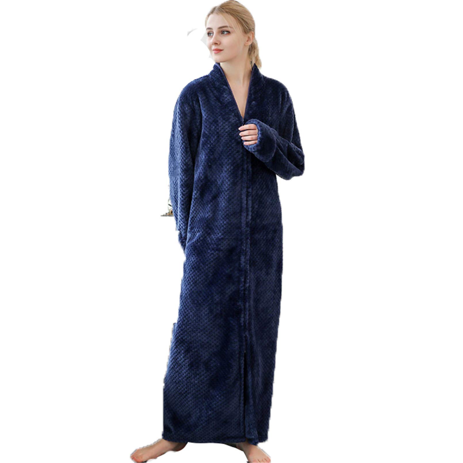 TXQHD Damska męska piżama polarowa koszula nocna aksamitna PJ gruba bielizna nocna zimowa bielizna nocna Supersoft wydłużona bielizna nocna flanelowa 006 XL