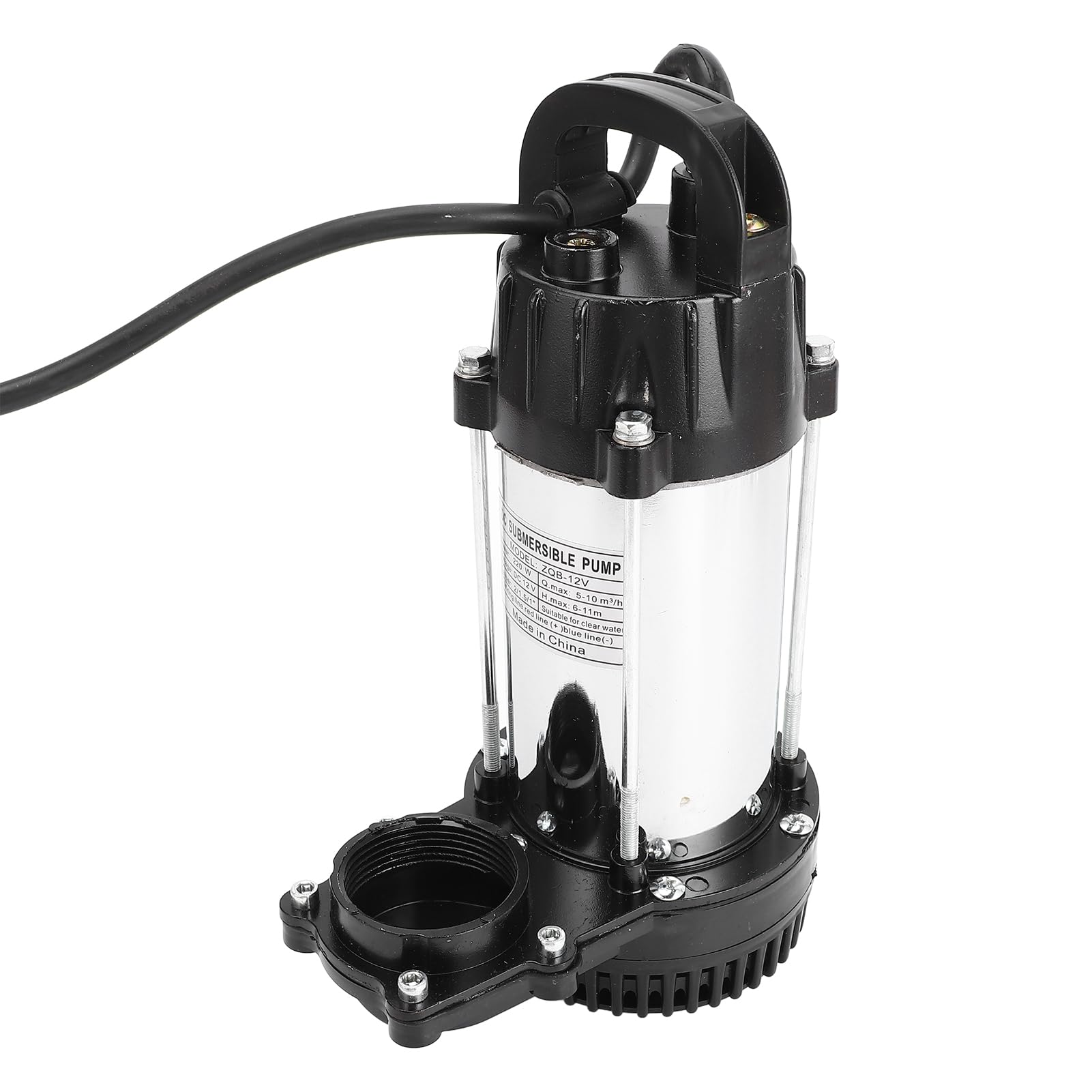 SIXRUN Pompa per Acquario Grande Ruota Centrifuga per Serbatoi D'acqua, Ingegneria Solare ABS Pompa di Immersione Profonda 2 -cc