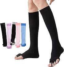 Pokmill Toe Socks, Compression Socks, Toe Spread, 5 Toes Compression Socks, Sleeping Socks, Full Toe Opening, Long Sleeping, Loungewear