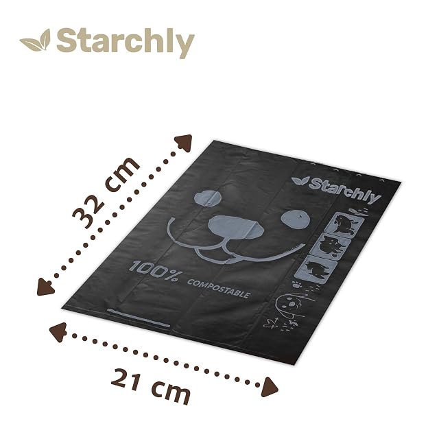 Foto 3 de 8 de Starchly Bolsas compostables para residuos de perros, ecológicas, a prueba de fugas