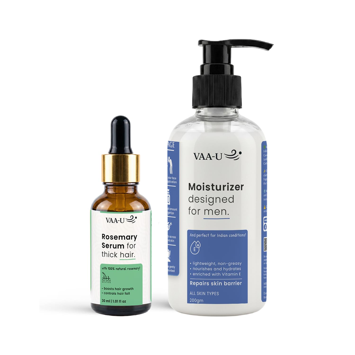 Face Moisturizer with Vitamin E 200g & Rosemary Hair Serum 30ml Combo | Long Lasting Hydration | Lightweight Formula | Non Greasy | Fast Absorbing | Skin & Hair Care | Combo Pack-image-26