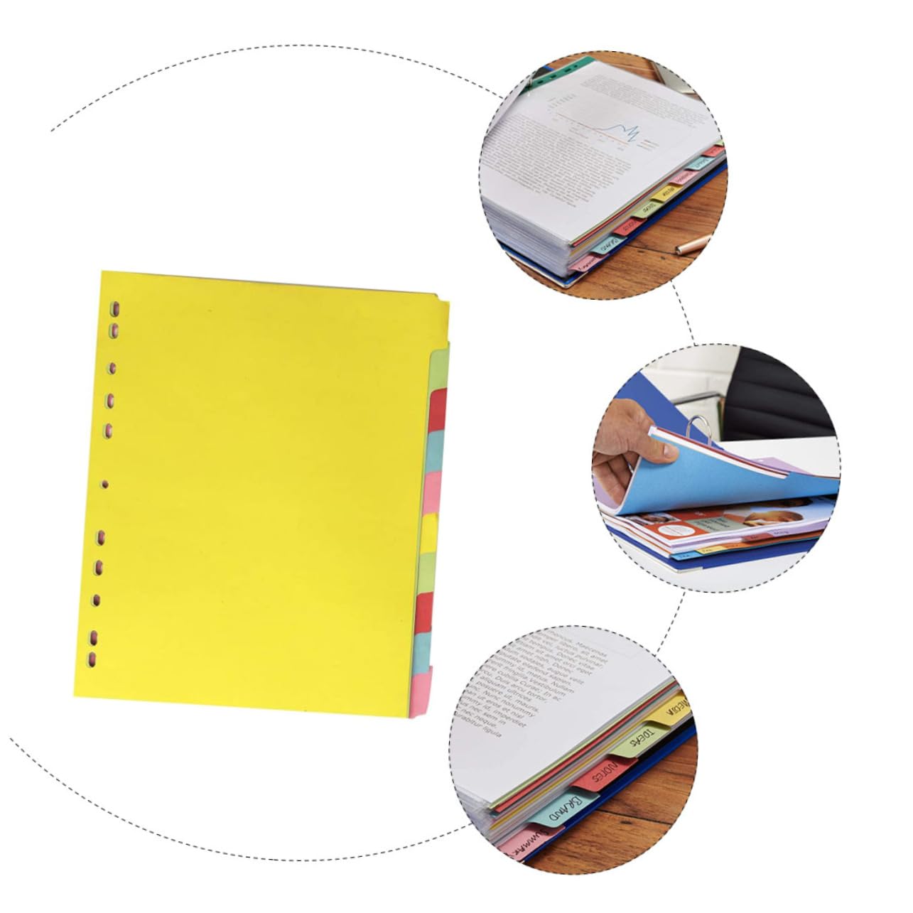 36pezzi Pz Divisori Colorati Per Raccoglitori Con Linguette Scrivibili Per Organizzazione Documenti e Presentazioni