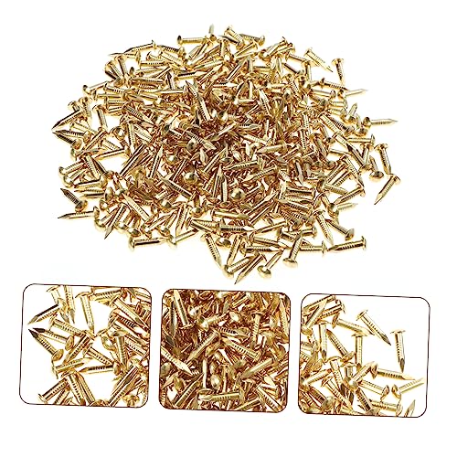 285 piezas de clavos de cabeza redonda de cobre sólidos latón para accesorios de muebles, artesanías y proyectos DIY, piezas miniatura miniatura 2