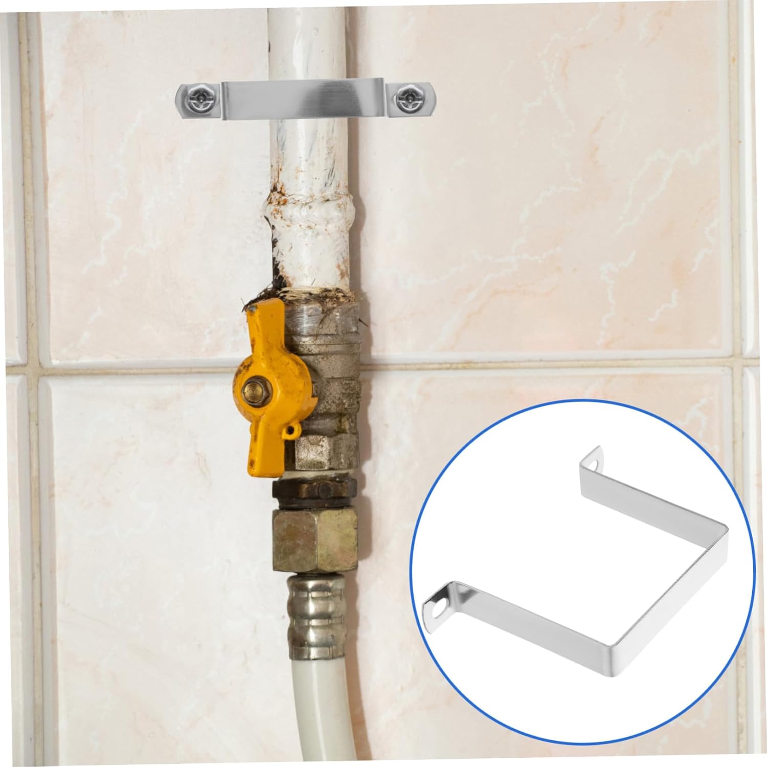 POPETPOP 12pcs Stainless Steel Hanger Tube Clamp Bracket for Pipe Support Heavy Duty Hose Clamp for Use Resistant Thermal Expansion