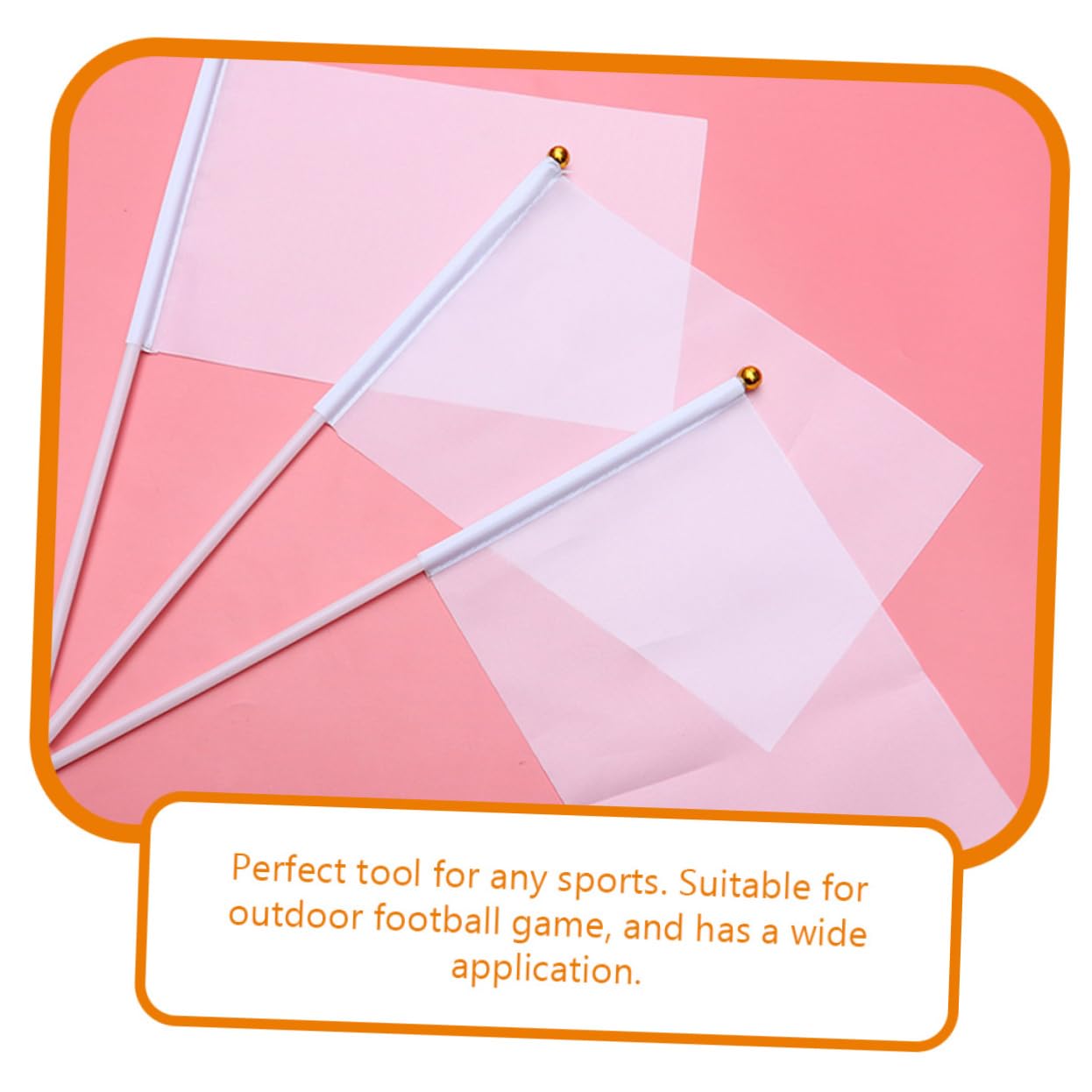 BCOATH 25pcs Referee Hand Flags Signal Flags for Sports Racing Traffic Soccer Match Conducting