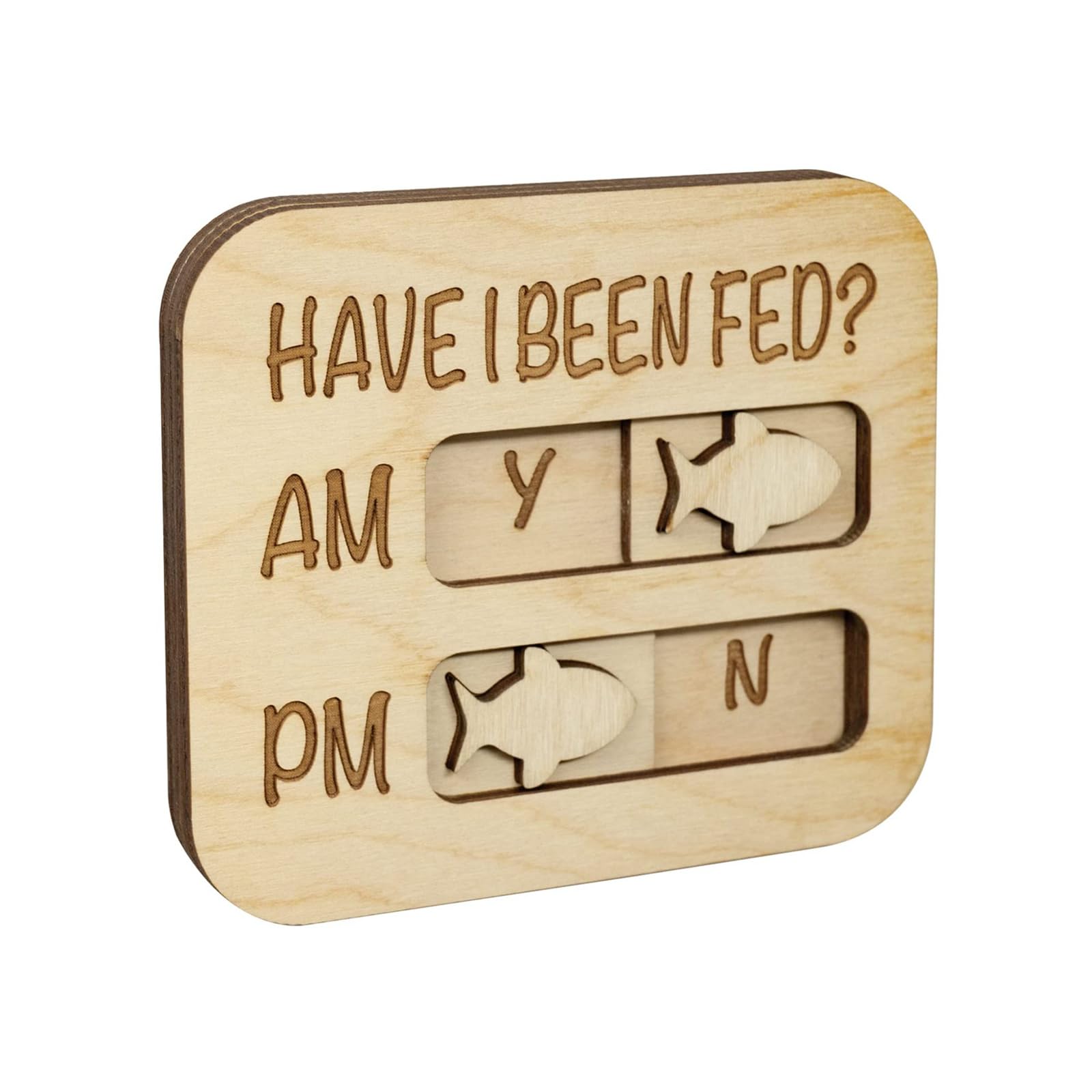 Have We Been Fed Sign, Wooden Feeding Reminder Tag, Creative Pet Feeding Decorations Cat， Feeding Reminder Pendant Dog Cat, Magnetic Notepads for Refrigerator (C)