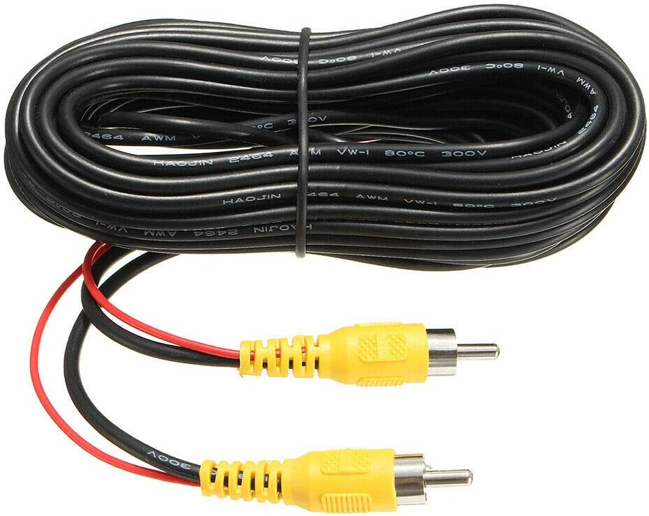 Multibao 10M RCA Car Video Cable with Detection Wire for Car Rear View Camera and monitor camera, CCTV LED connection with Detection Wire