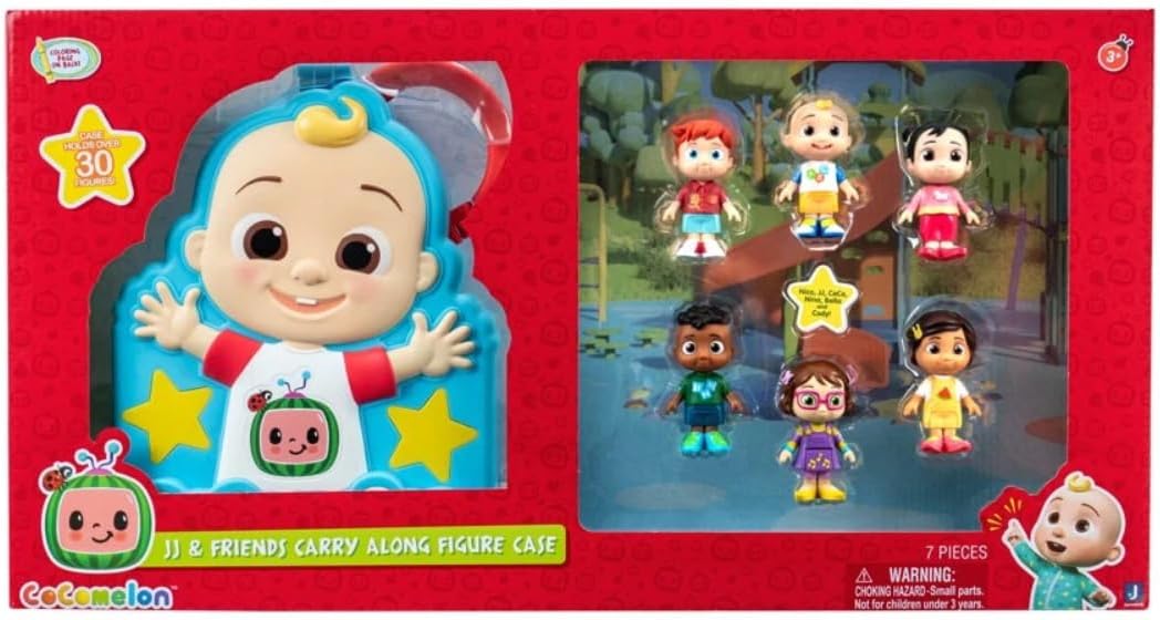 Carry Along Figure Case with 6 Articulated Figures - Toys for Kids, Toddlers, and Preschoolers