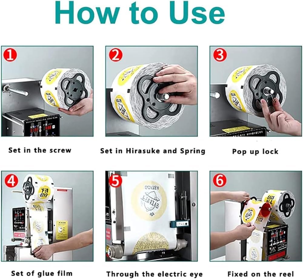 Máquina automática de sellado de tazas, sellador eléctrico para té de burbujas, té con leche, jugo, taza, sellos