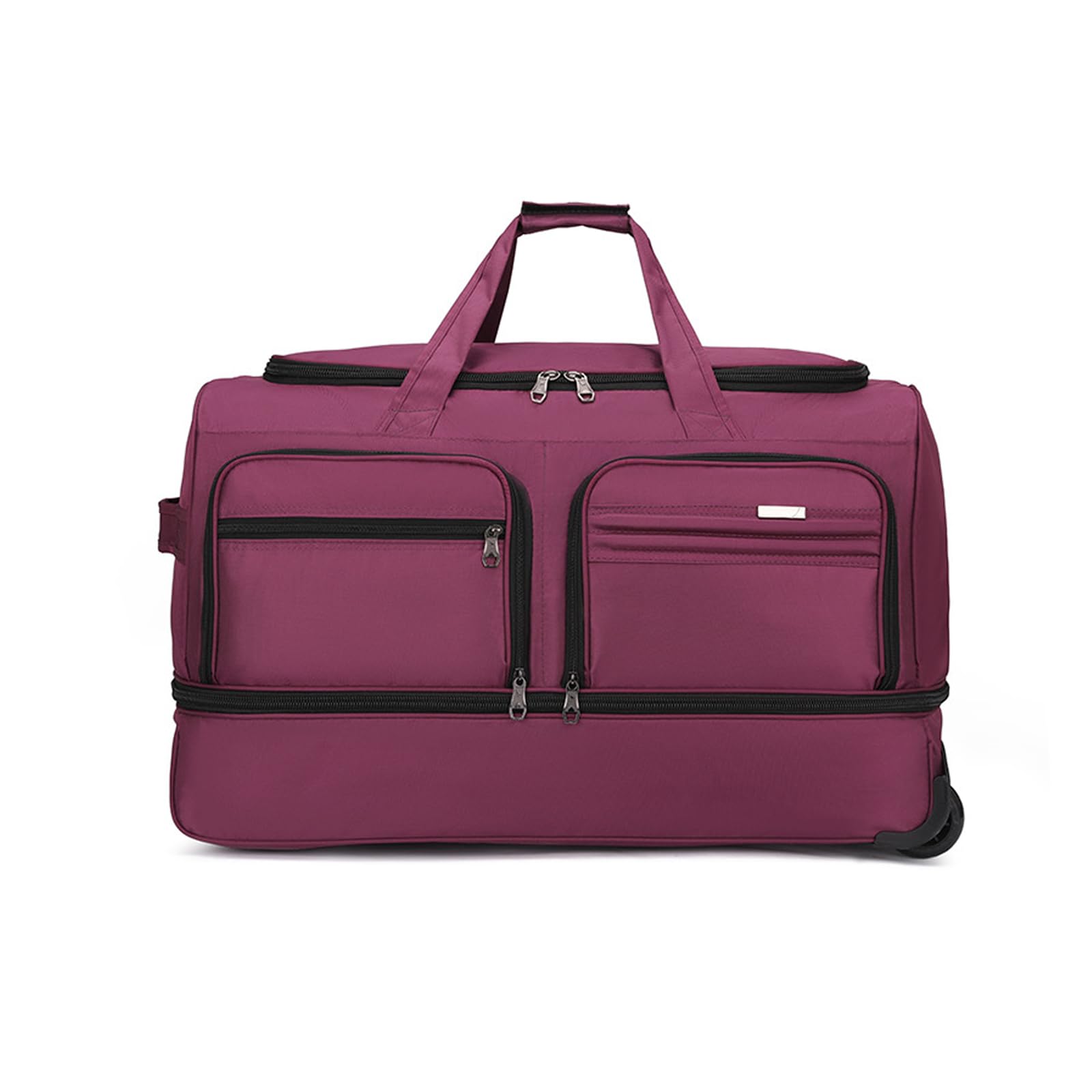 FANDARE Bolsa de Viaje con Ruedas Bolso de Mano Deporte Mochila Convertible Equipaje de Cabina Hombre Mujer Carritos de la Compra, Bolsa de Viaje Ligera Negocios Maletín Cartera Mensajero Morado M