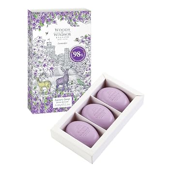 Woods of Windsor Lavender Moisturising Soap Bars Shea Butter 3x 0.13 lb