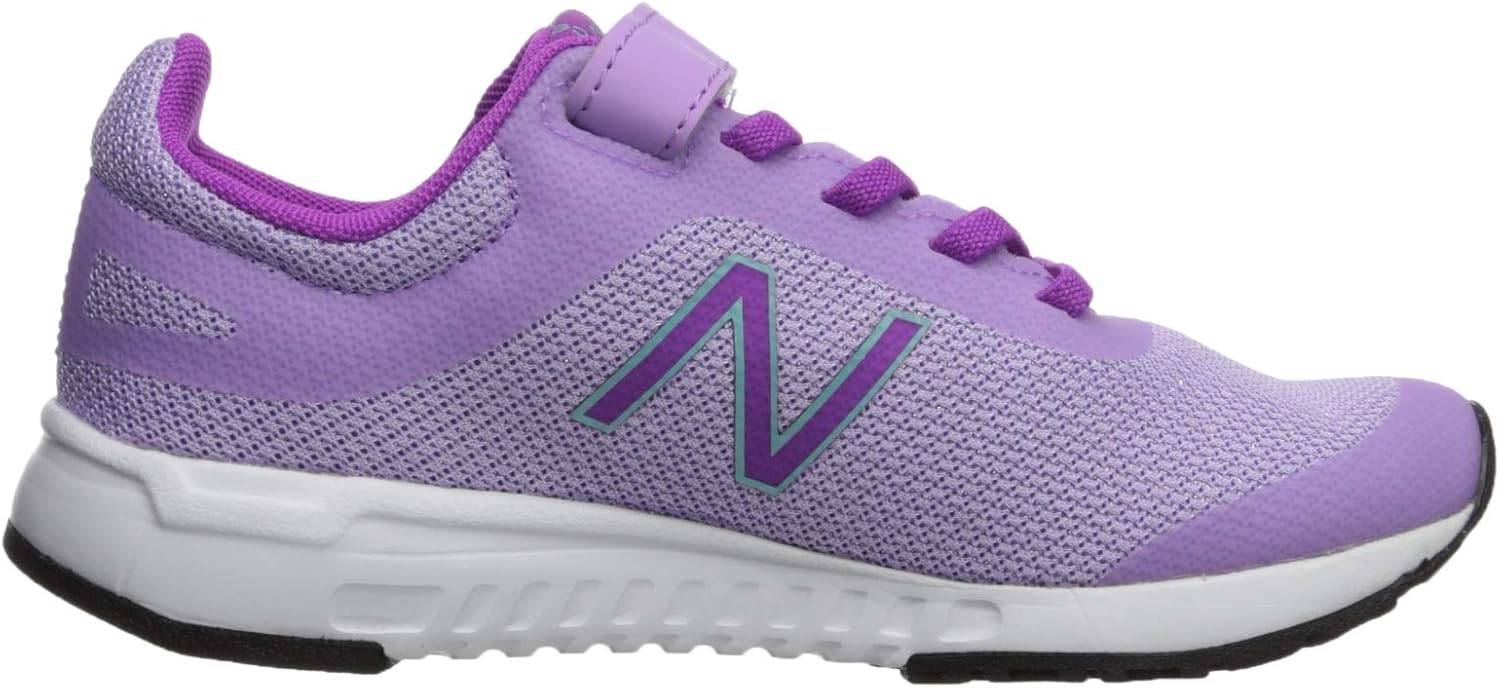 New Balance Kid's 455v2 Hook and Loop Running Shoe 2 Infant Dark Violet Glo/Voltage Violet