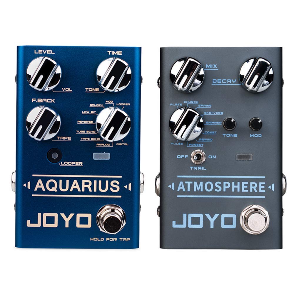 JOYOR-07 Delay and R-14 Reverb for Electric Guitar Effects Most Frequently Combination Budget Pedals in Bundle