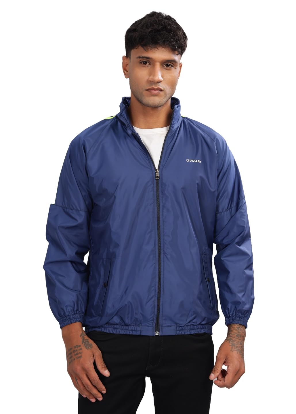 dollar Men's Polyester Colourblock Windcheater Jacket With Button Pockets-picture-51