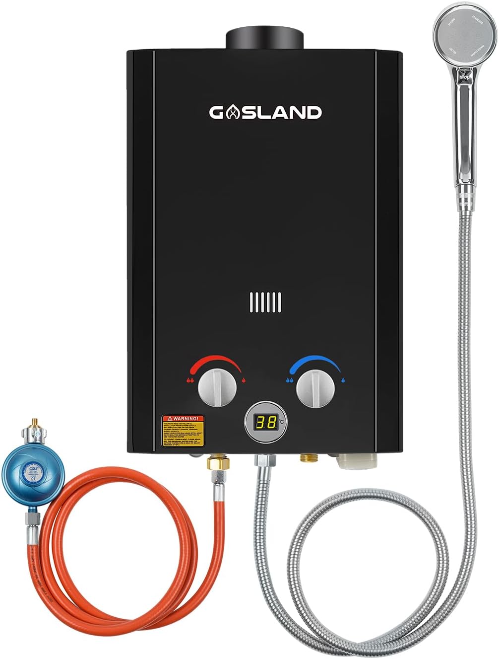 GASLAND BE264B chauffeeau à gaz 10L 37mbar, système de douche chaude sans réservoir pour l