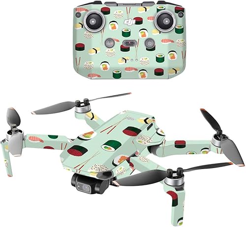 MightySkins Compatible con DJI Mini 2 Dron portátil  Sushi  Funda protectora de vinilo duradera y única  Fácil de aplicar, quitar y cambiar de