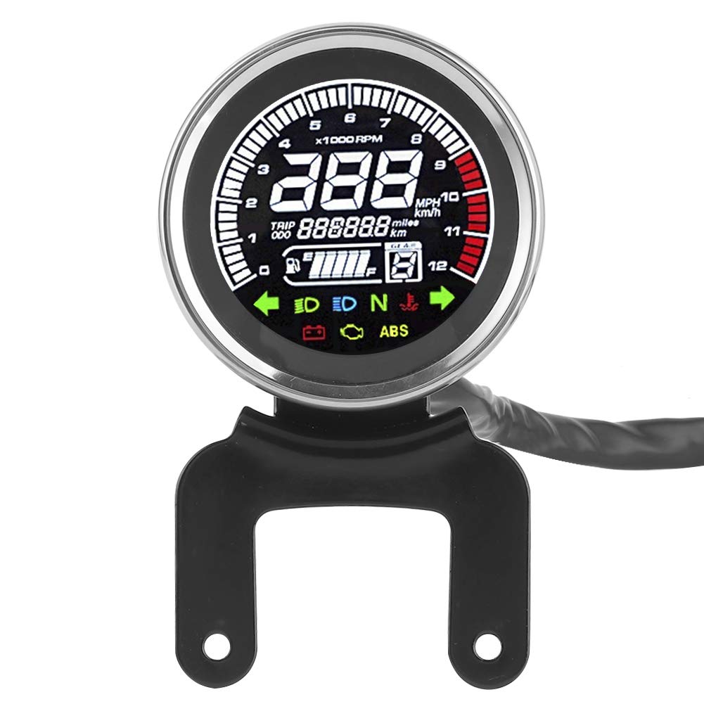 Compteur de moto à affichage numérique LCD,tachymètre,jauge de niveau de carburant,12000 tr/min, Autres instruments