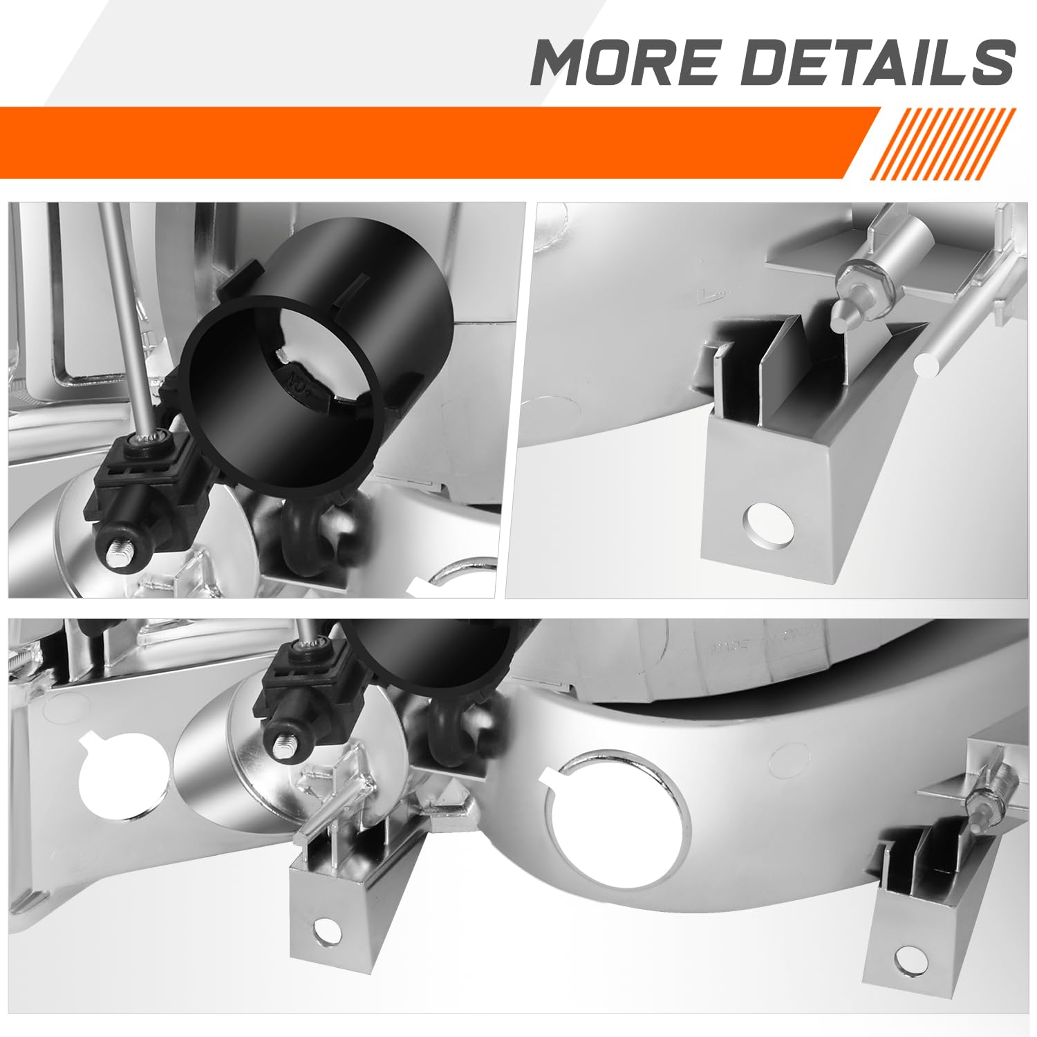 Faro Humo Y Lente Transparente Para Super Duty F250-F550 2008-2010 - Carcasa Cromada, Compatible Con Halógenos