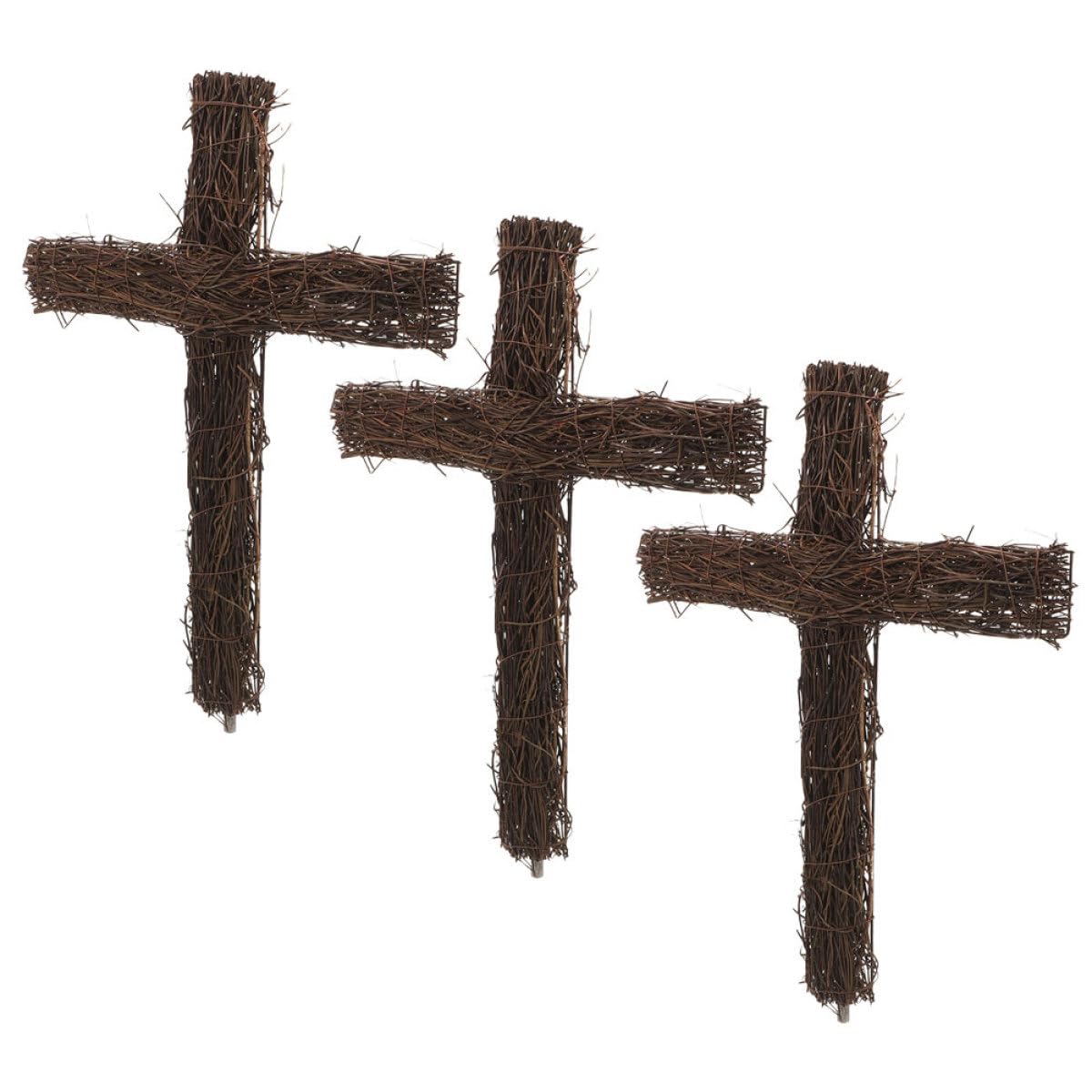 Cruz de Ratán Marrón Operitacx: 3 Decoraciones Seguras para Exteriores 8
