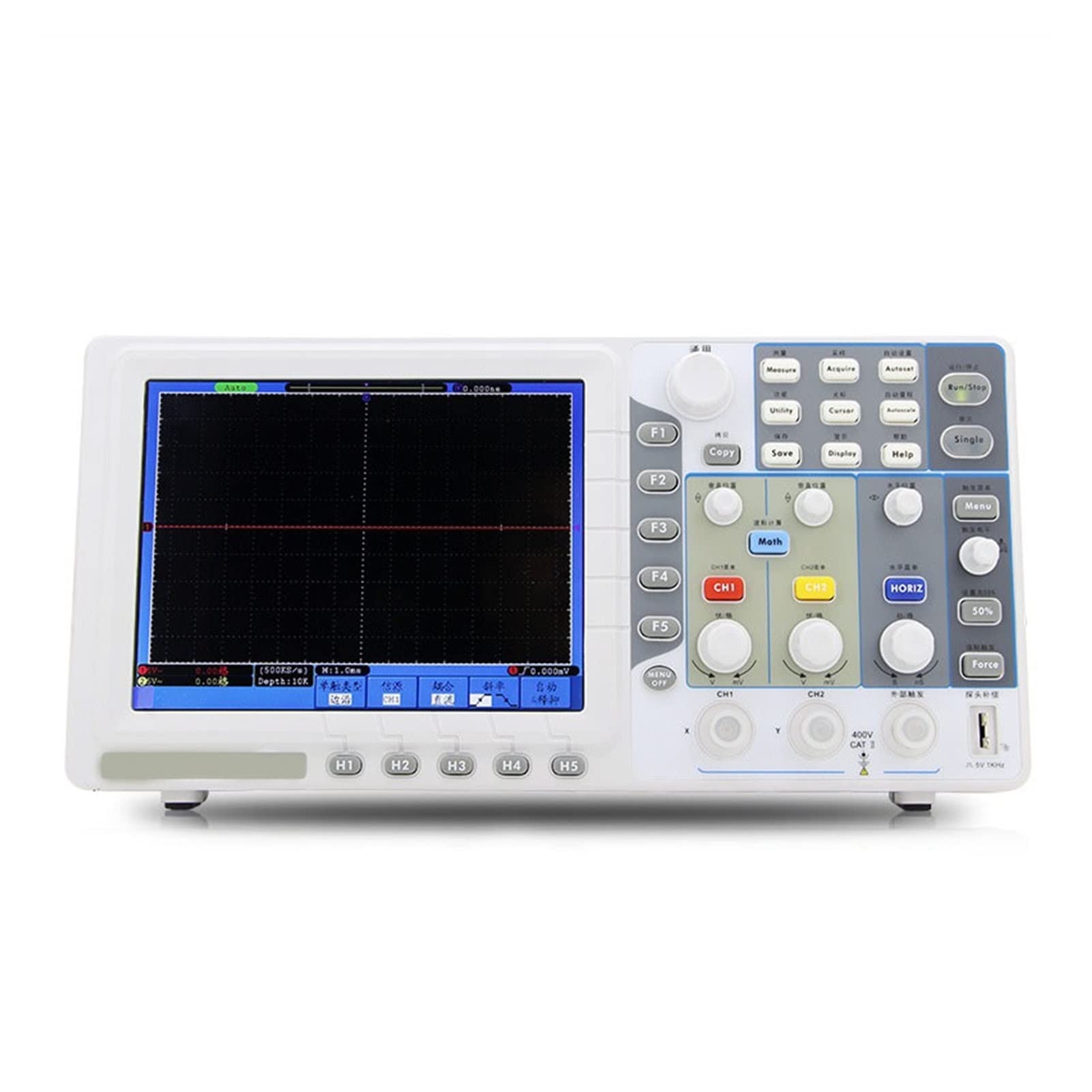 Oscyloskop, Oscyloskop 10. 0 MHz. Oscyloskop do przechowywania cyfrowego VC1100AN. Desktop kolor oscyloskop z Usb.