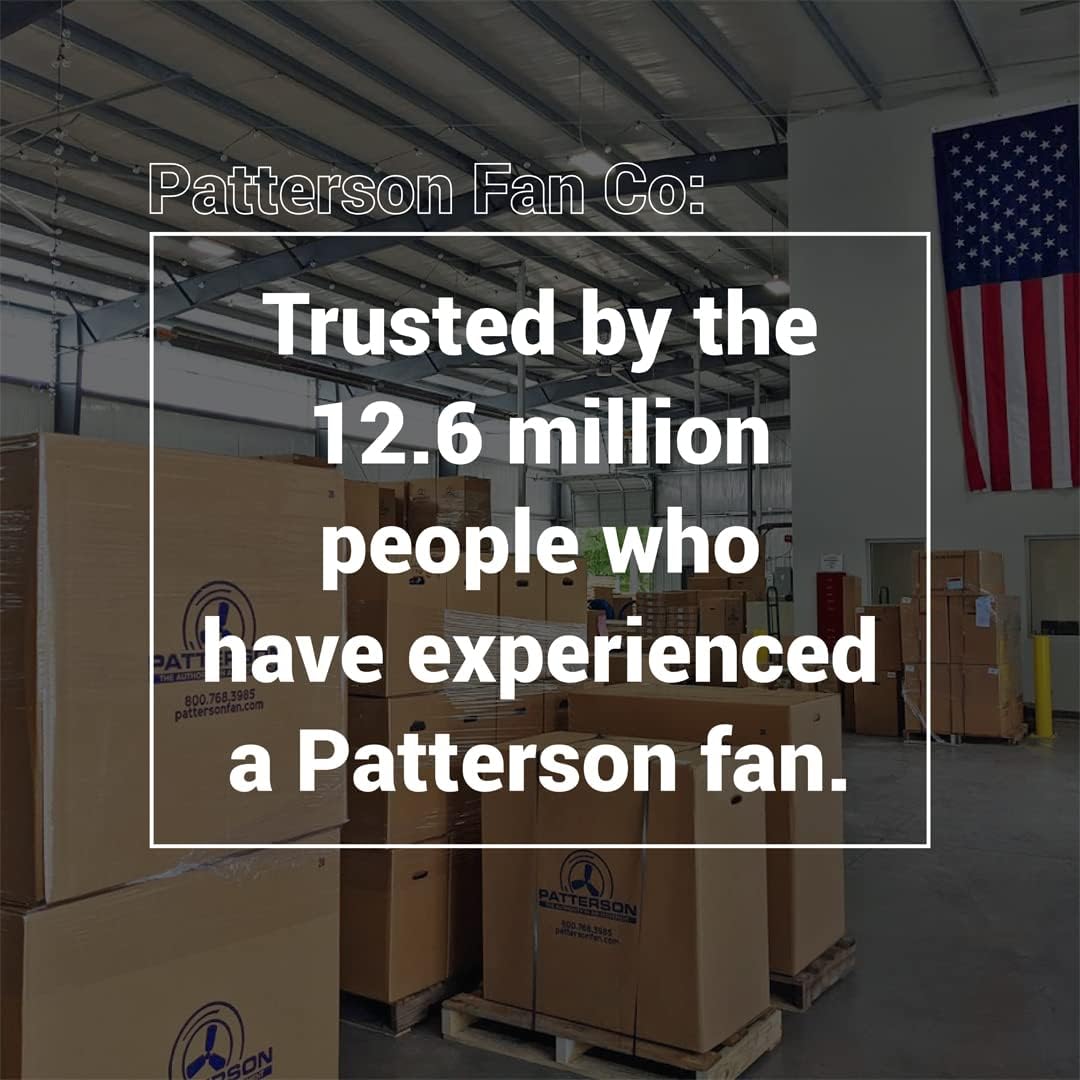patterson BLUE 2200, 22 inch High-Velocity, Heavy-Duty, Industrial-Grade Floor Fan, 3-Speed and 3-Position Tilt for Commercial and Residential Use
