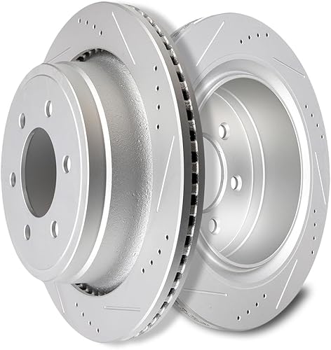 Miniatura 797 de SCITOO Juego de 2 frenos de freno ranurados traseros para Chrysler Town & Country, 08-16 para Dodge Grand Caravan, 09-13 para Dodge Journey, 12-15