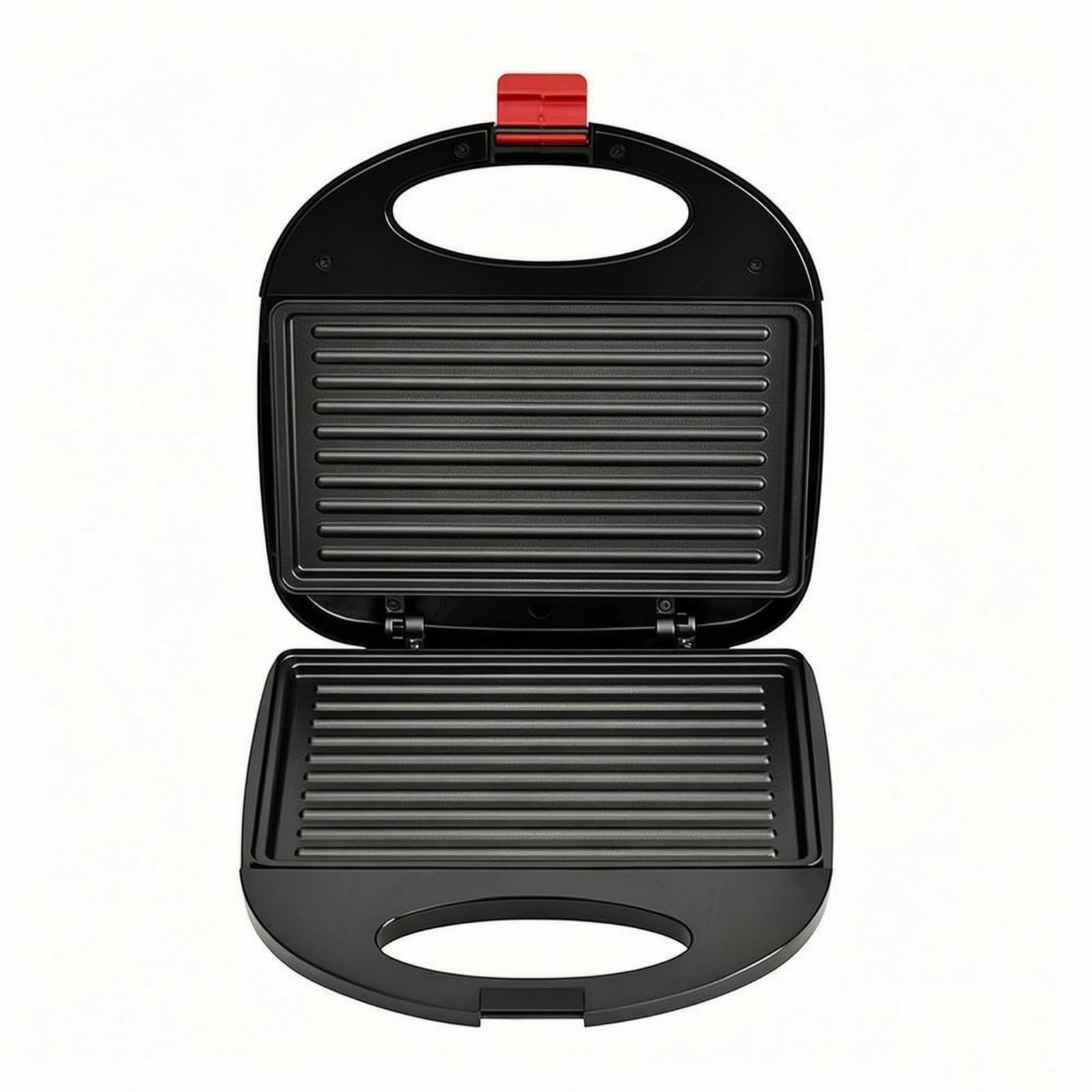 BNF®Black Electric Sandwich Maker – Hinged Countertop Appliance with Oval Handles, Dual Non‑Stick Plates (Striped & Plain), 2‑Slice Capacity, 220V EU Plug – Compact Small Kitchen Appliance-image-32