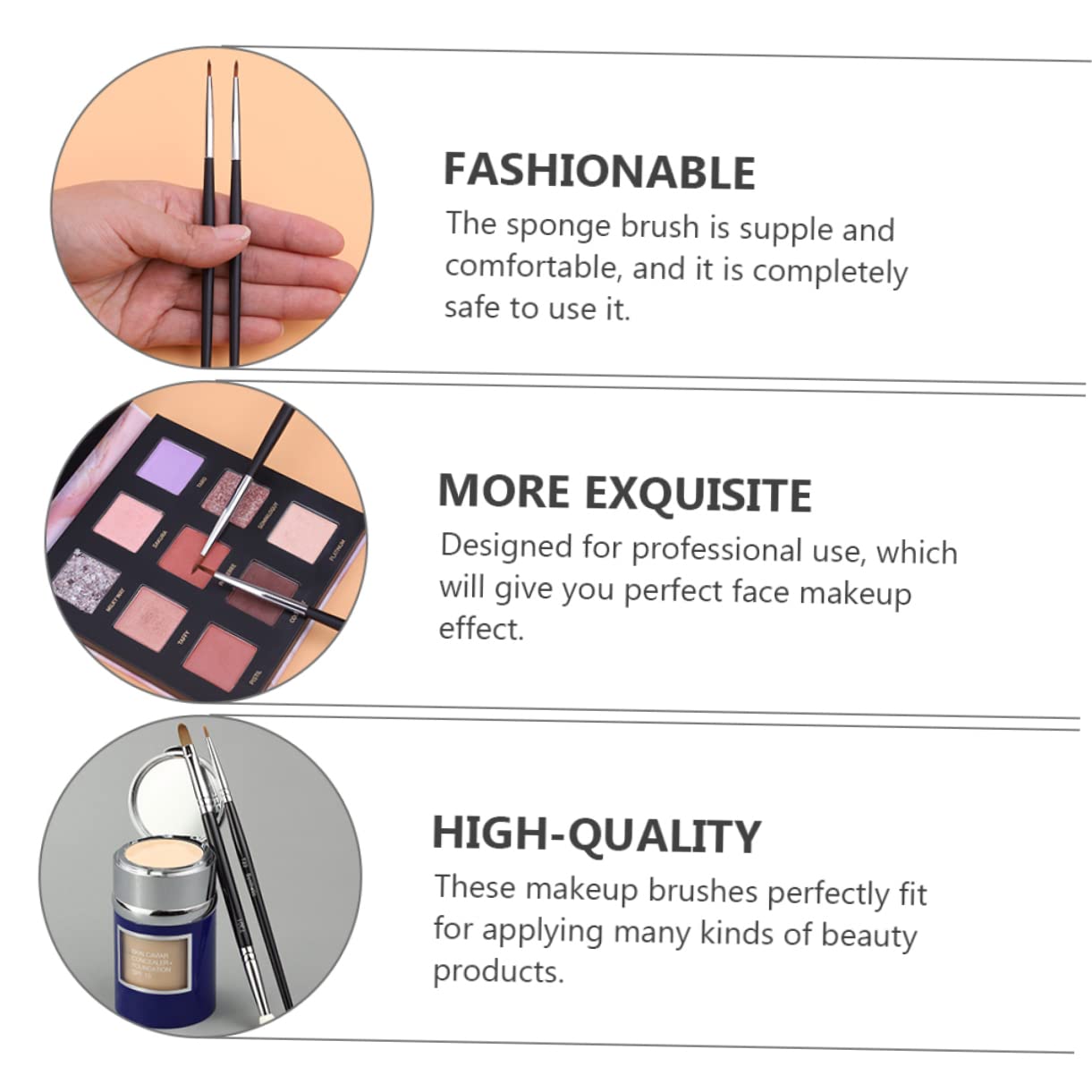 Healvian Portable Makeup Kit 1 Set Concealer Brush for under Eye Foundation Makeup Brushes Sponges Set