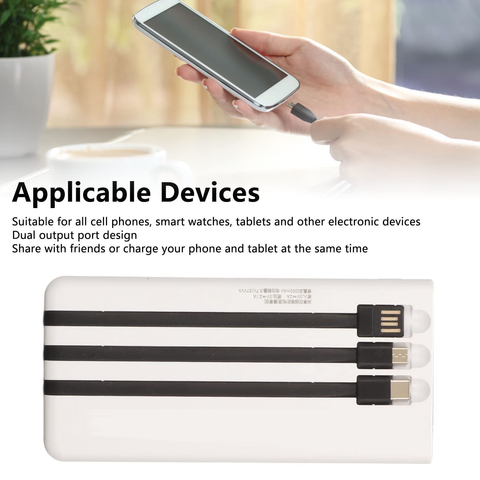 Solar Power Bank, Caricatore Portatile For Telefono Solare Da 20000 MAh, Display Di Alimentazione Con Doppia Uscita Caricatore Portatile For Telefono Solare Da 20000mAh(D)